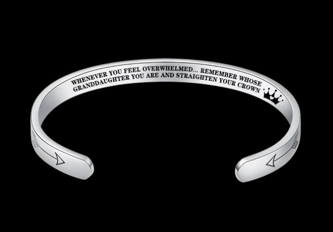 Inspirational Stainless Steel Cuff Bracelet