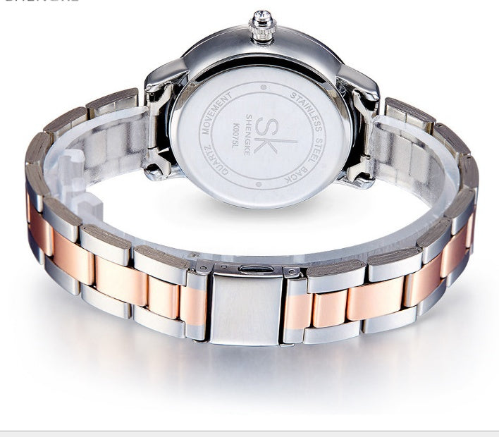 Exquisite Rose Gold Women's Waterproof Quartz Watch