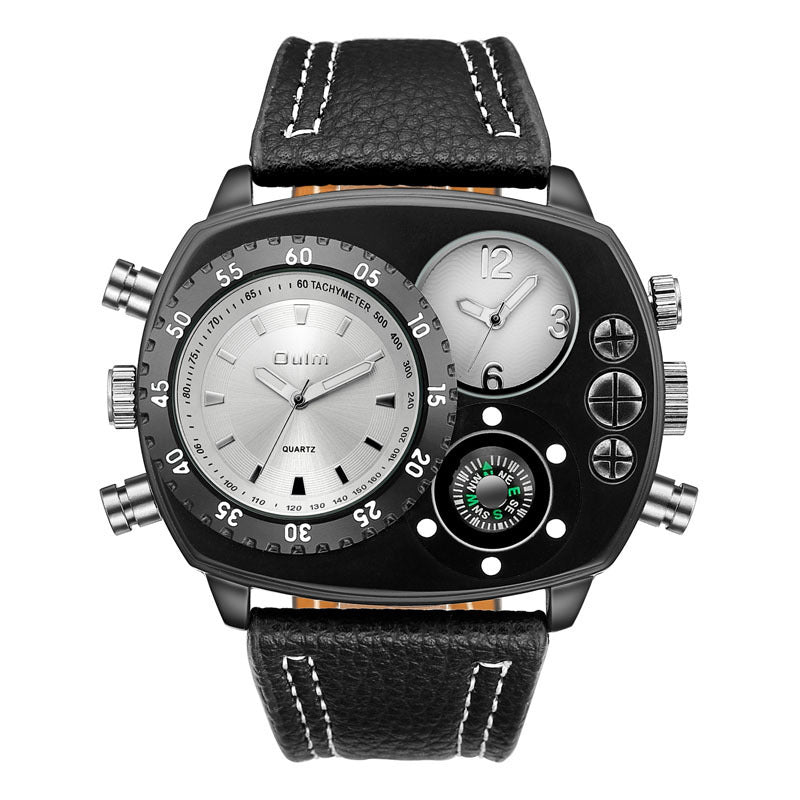Men's Military Dual Time Zone Quartz Watch