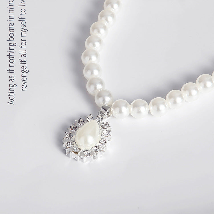 Elegant Pearl Drop Necklace Set