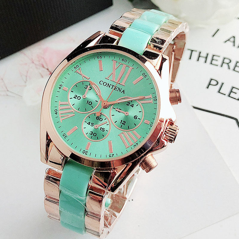 Ladies Fashion Pink Quartz Wrist Watch