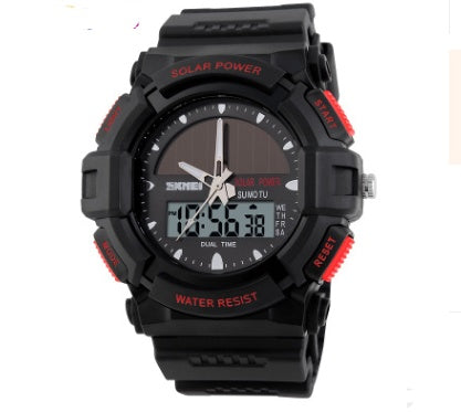 Solar-Powered Double Display Waterproof Outdoor Sports Watch
