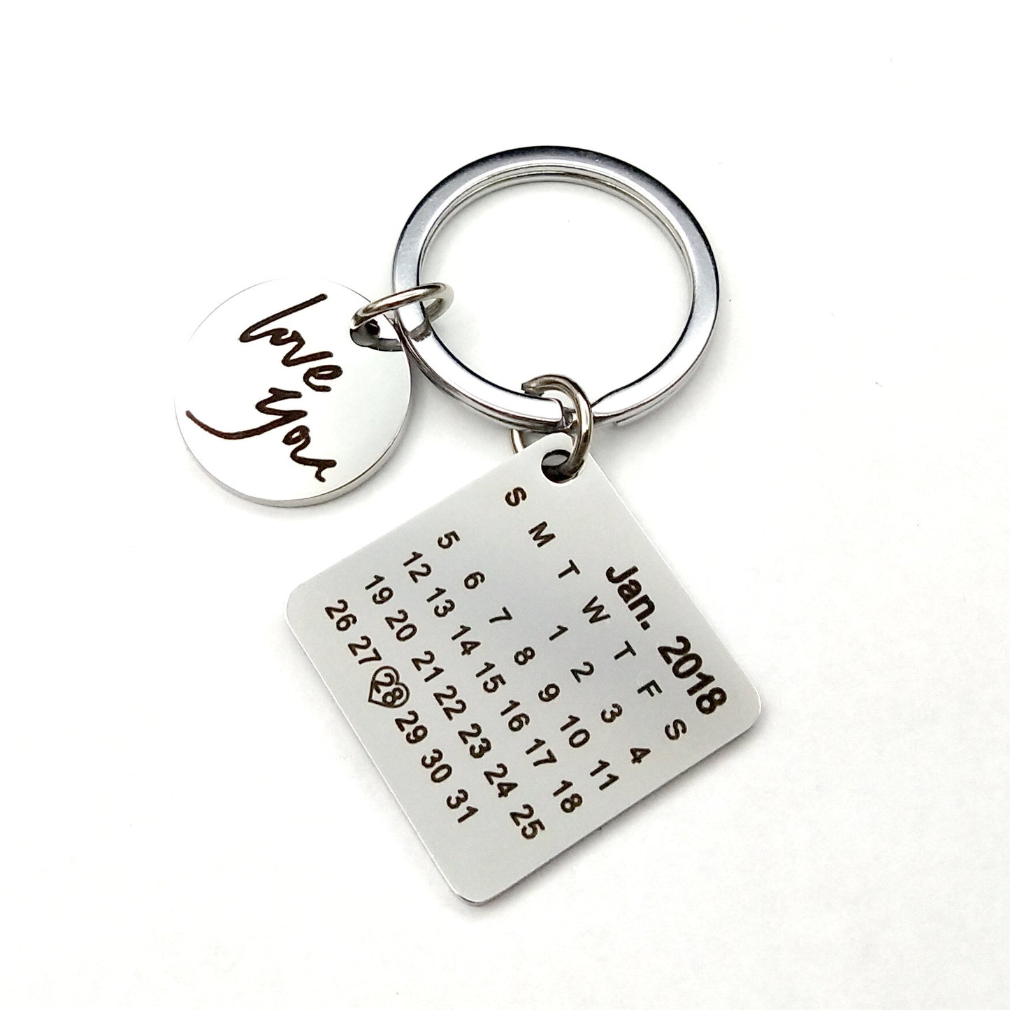 Custom DIY Personalized Calendar Keychain