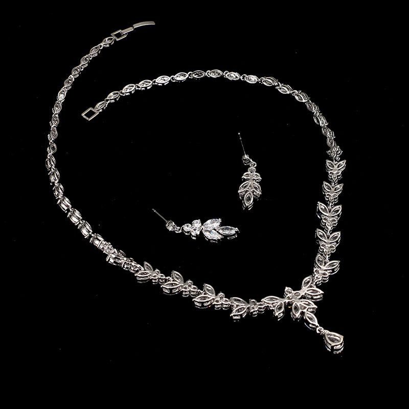 Simple Elegance Zircon Bridal Set