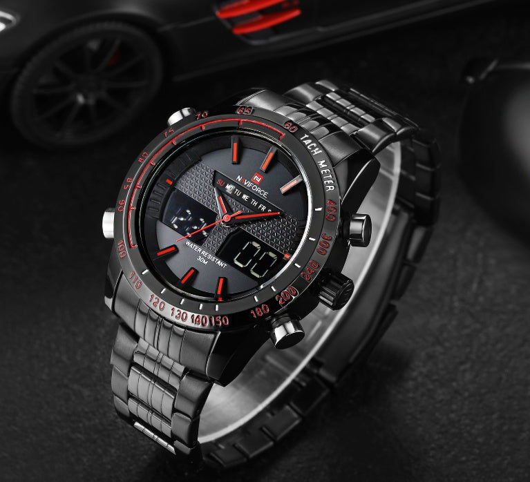 Kairos: Naviforce Men's Dual Movement Sport Watch