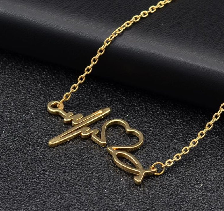 Women's Heartbeat Love Necklace
