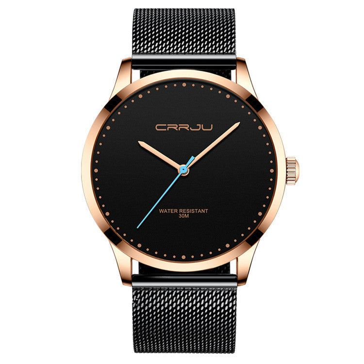 Stylish Stainless Steel Mesh Belt Fashion Watch for Men