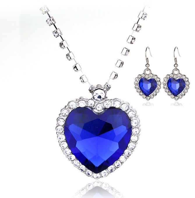 "Heart of the Sea" Crystal Pendant Necklace