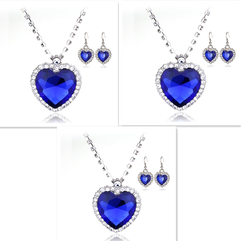 "Heart of the Sea" Crystal Pendant Necklace