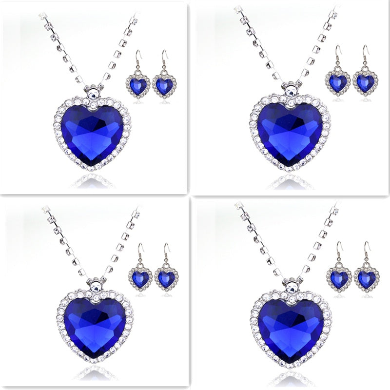 "Heart of the Sea" Crystal Pendant Necklace