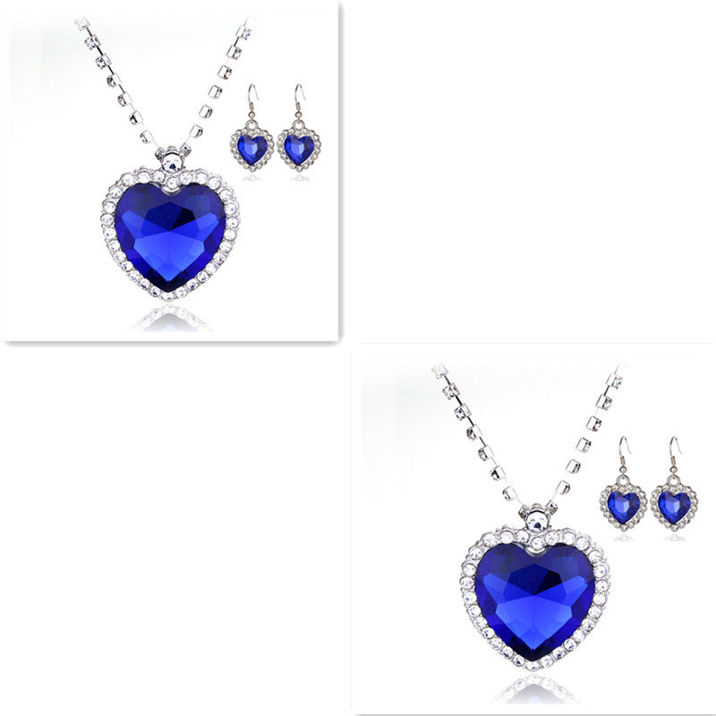 "Heart of the Sea" Crystal Pendant Necklace