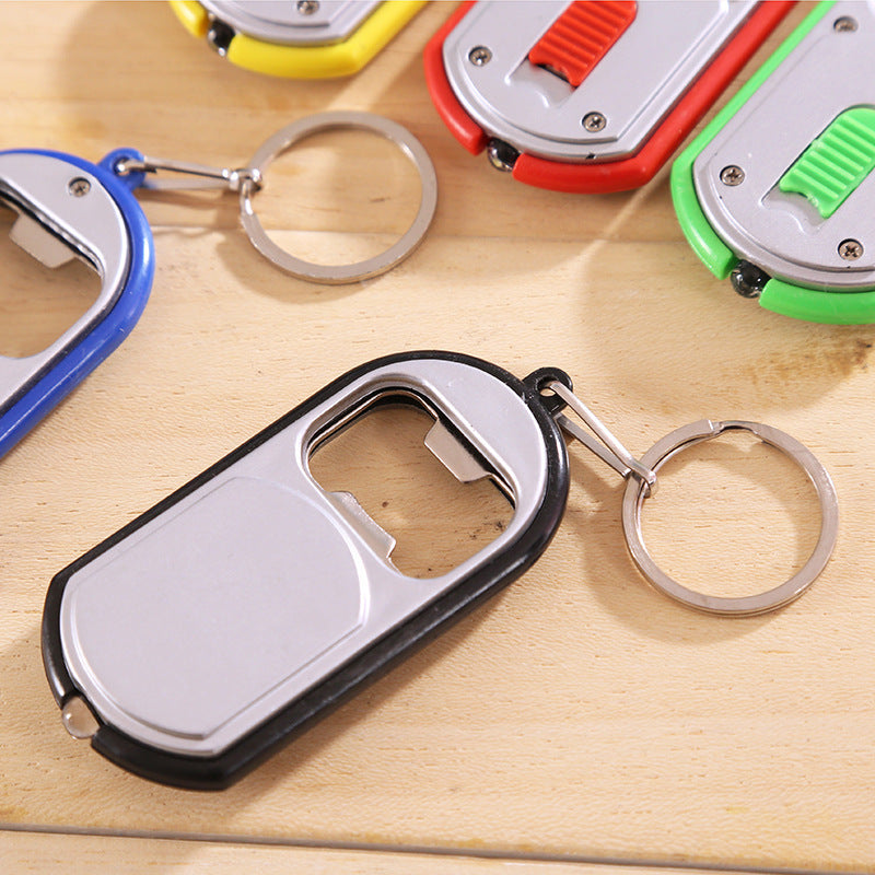 Household LED Bottle Opener Keychain Light