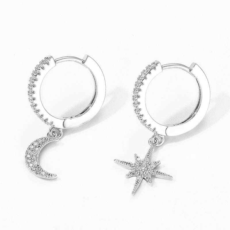 Celestial Charm Gold-Plated Hoop Earrings