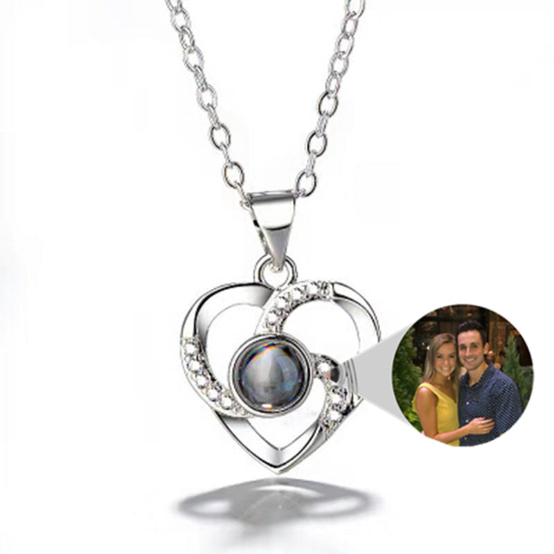 Romantic Photo Projection Heart Necklace