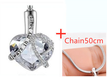 Glass Love Urn Memorial Pendant