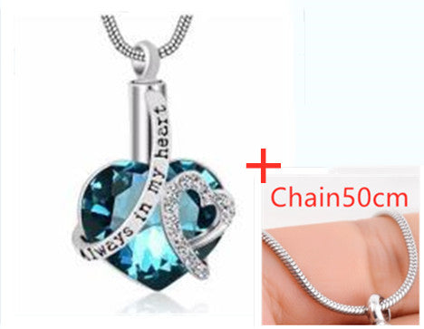 Glass Love Urn Memorial Pendant
