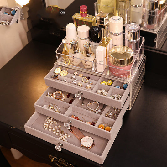 Acrylic Multi-Drawer Jewelry and Cosmetic Organizer