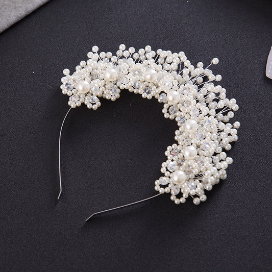 Elegant Pearl and Floral Bridal Headband