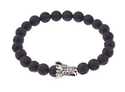 Sterling Silver & Lava Rock Aroma Bracelet