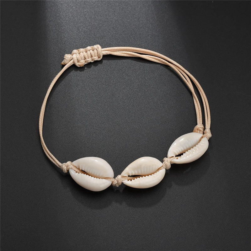 Boho Multi-Layered Turquoise Starfish & Sea Bead Anklet