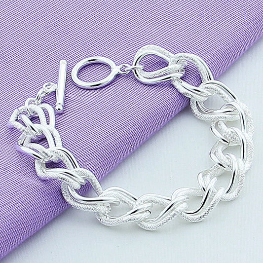 Classic Silver-Plated Alloy Bracelet