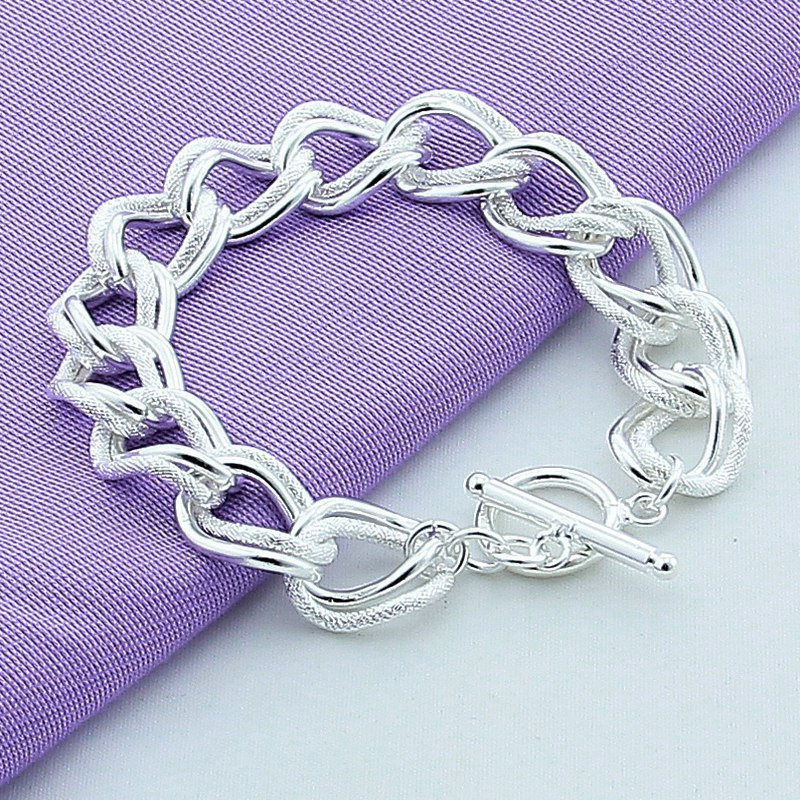 Classic Silver-Plated Alloy Bracelet
