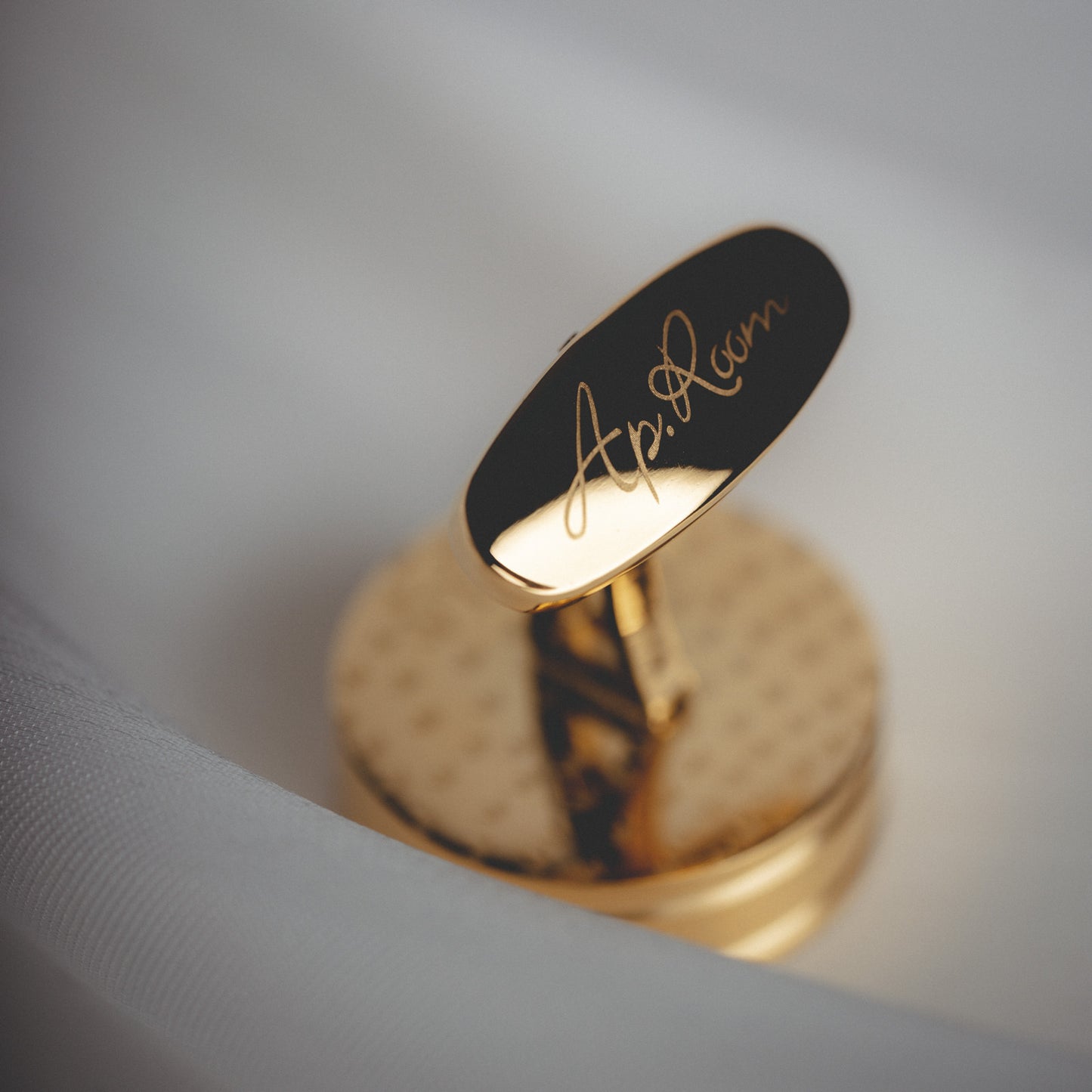 French Gold and Silver Shell Cufflinks for Men