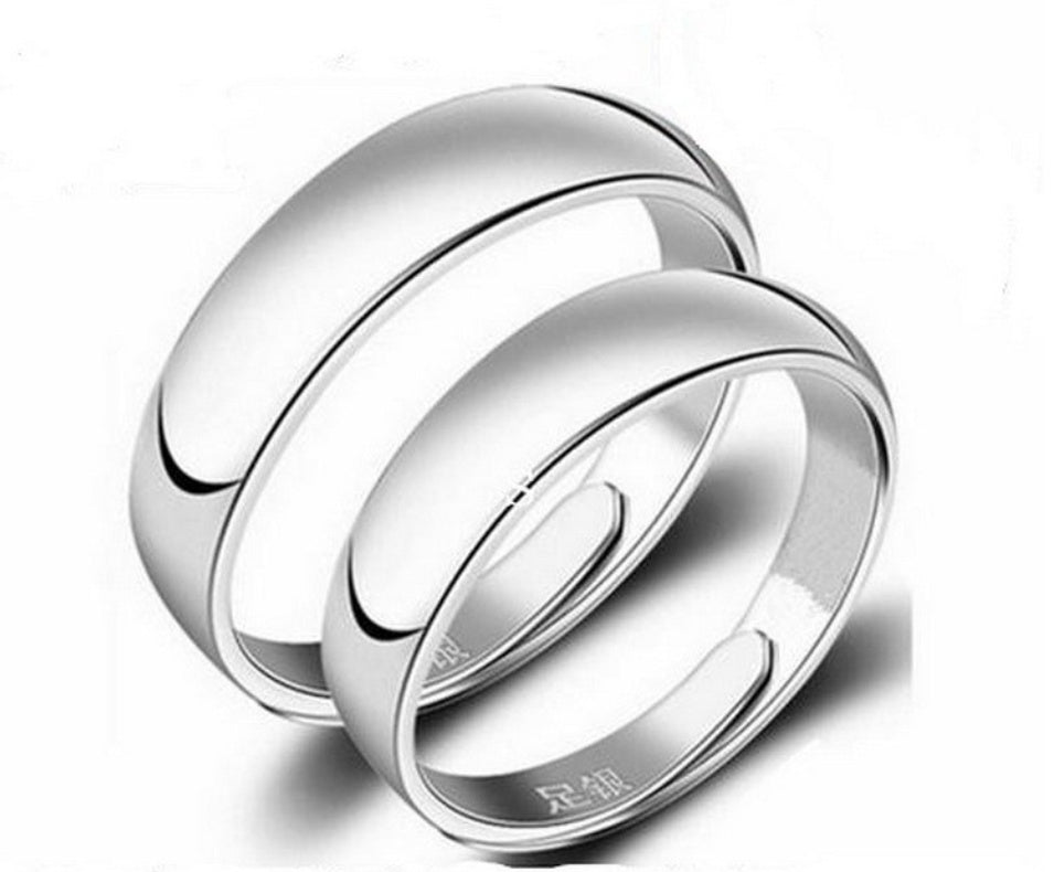 Glossy Simple Men's Silver Ring - Pure S990 Sterling Silver