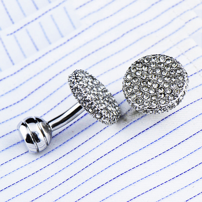 Men's Crystal Full Rhinestone Cufflinks