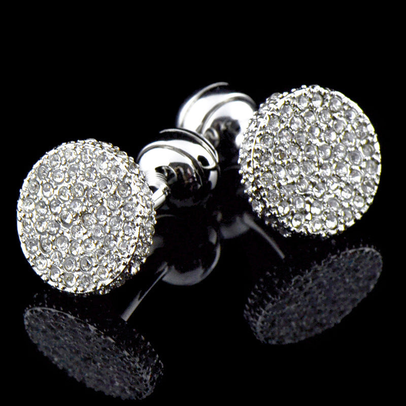 Men's Crystal Full Rhinestone Cufflinks