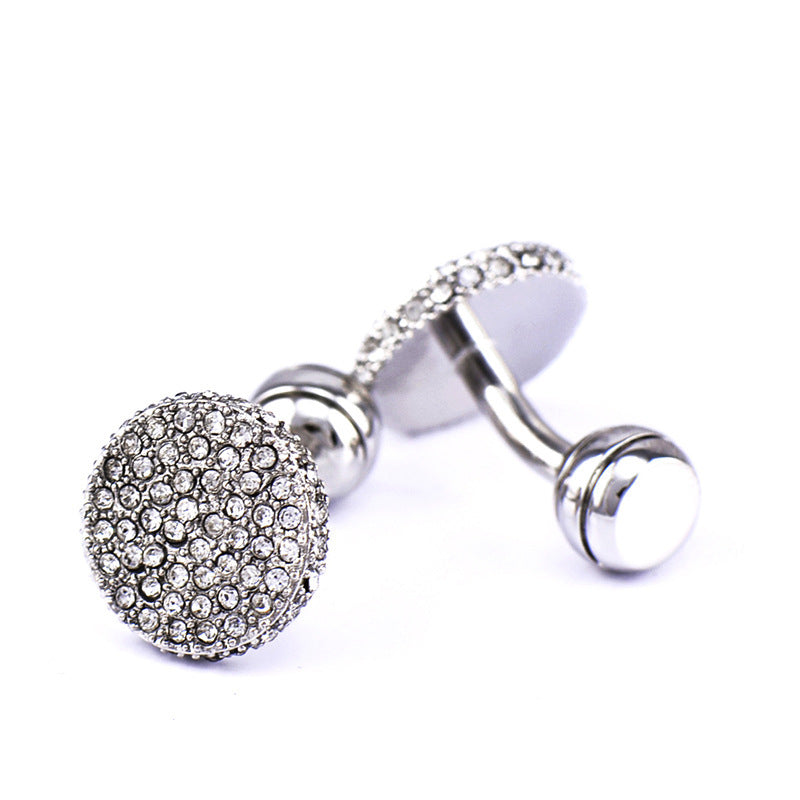 Men's Crystal Full Rhinestone Cufflinks