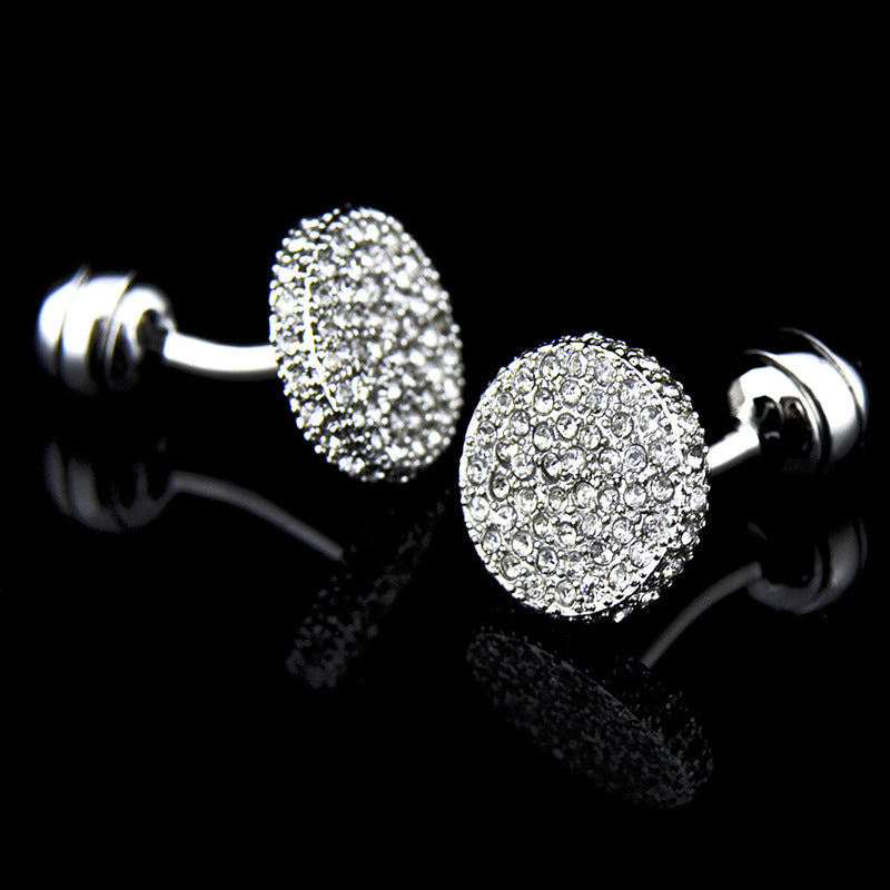 Men's Crystal Full Rhinestone Cufflinks