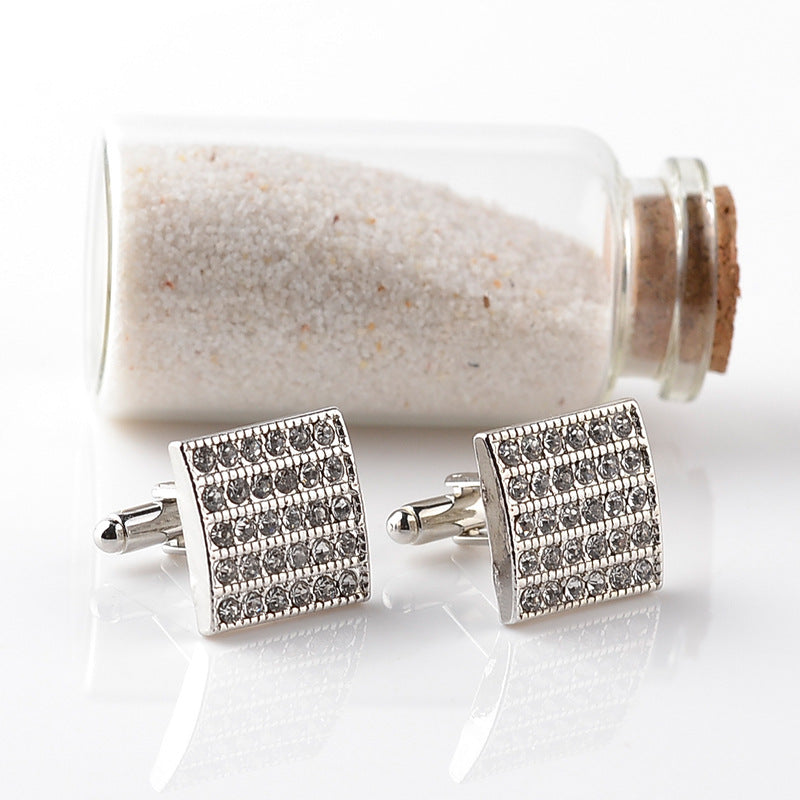 Dazzling Geometric Diamond Cufflinks