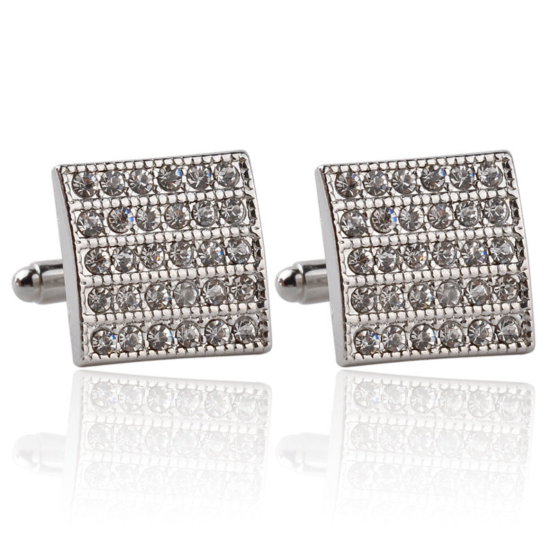 Dazzling Geometric Diamond Cufflinks