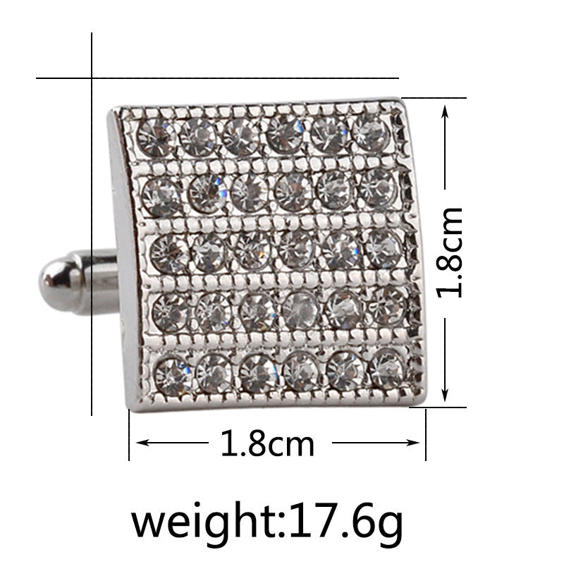 Dazzling Geometric Diamond Cufflinks