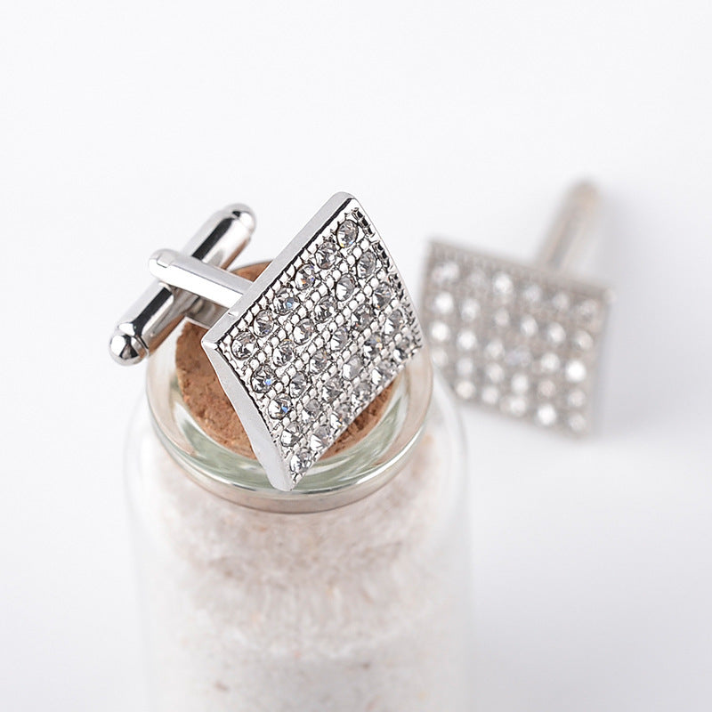 Dazzling Geometric Diamond Cufflinks