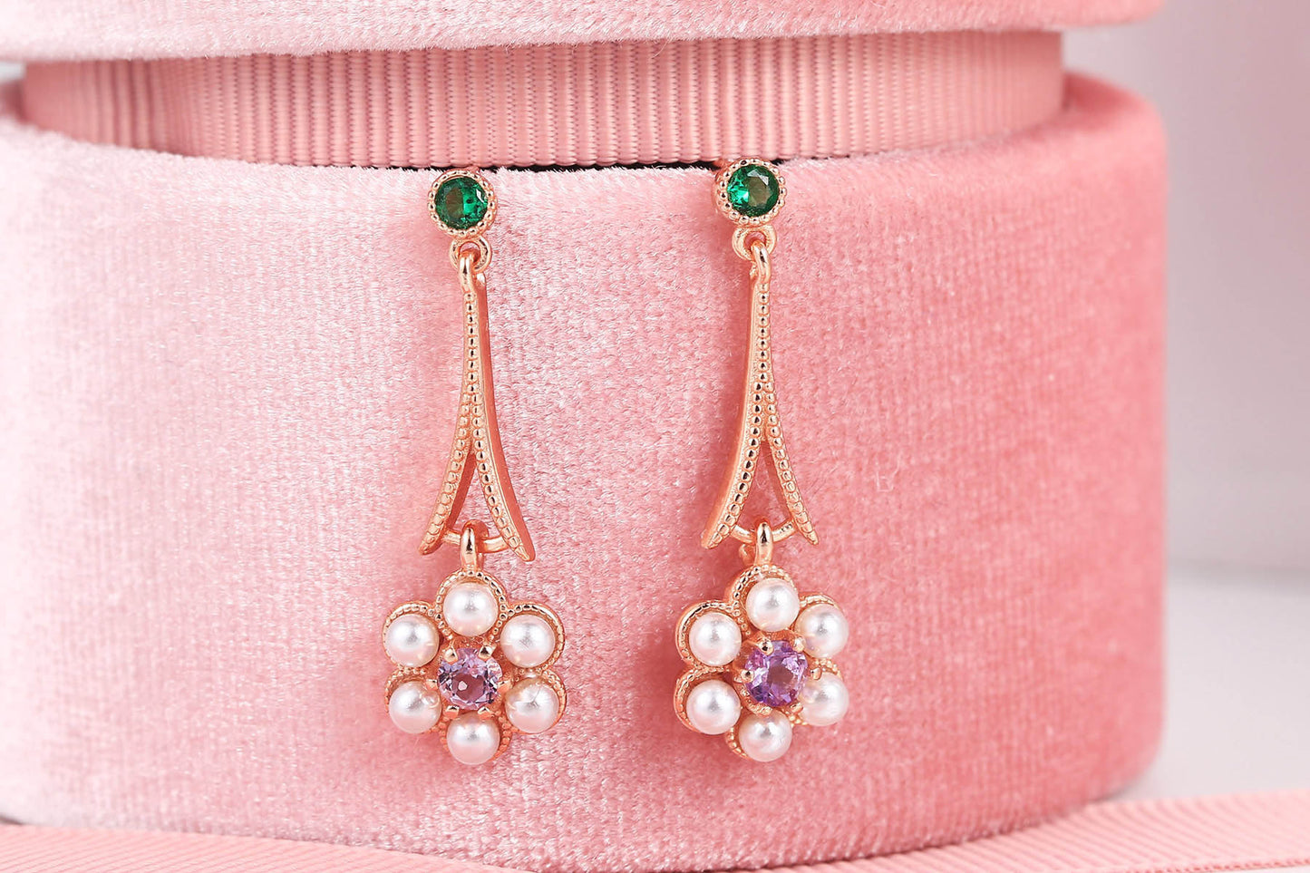 Amethyst Plum Blossom Jewelry Set