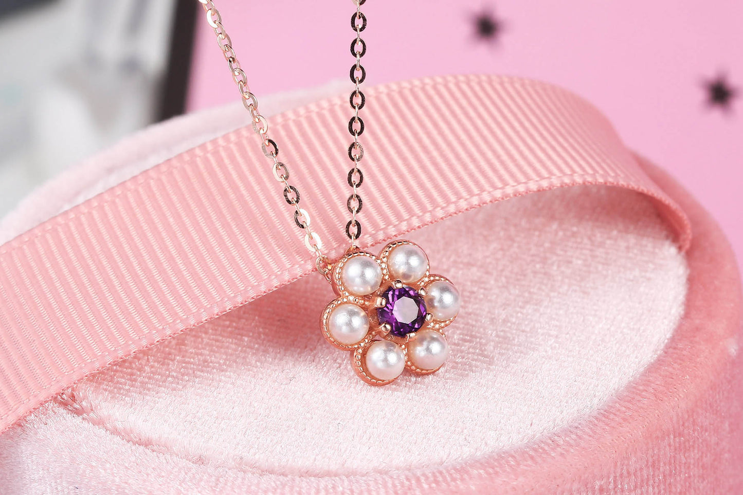 Amethyst Plum Blossom Jewelry Set