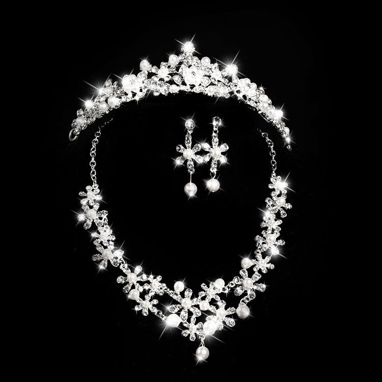 Stylish Silver Alloy Bridal Crown