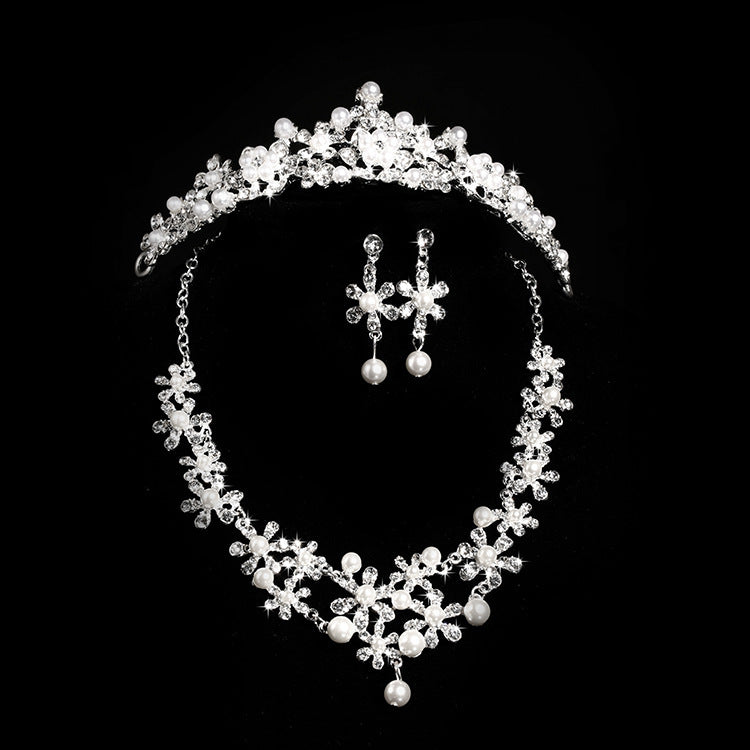 Stylish Silver Alloy Bridal Crown