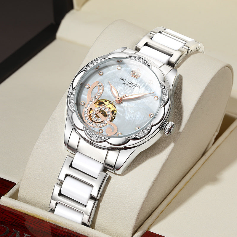 Luxury Ceramic Mechanical Watch for Women