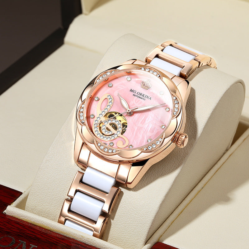 Luxury Ceramic Mechanical Watch for Women