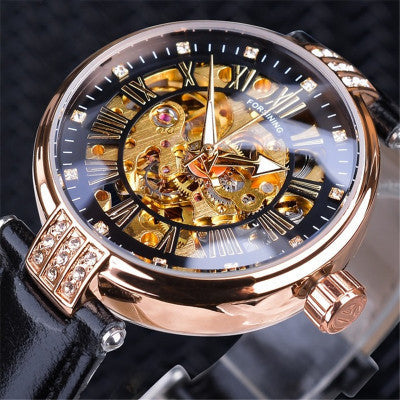 Ladies' Automatic Mechanical Watch with Luminous Display