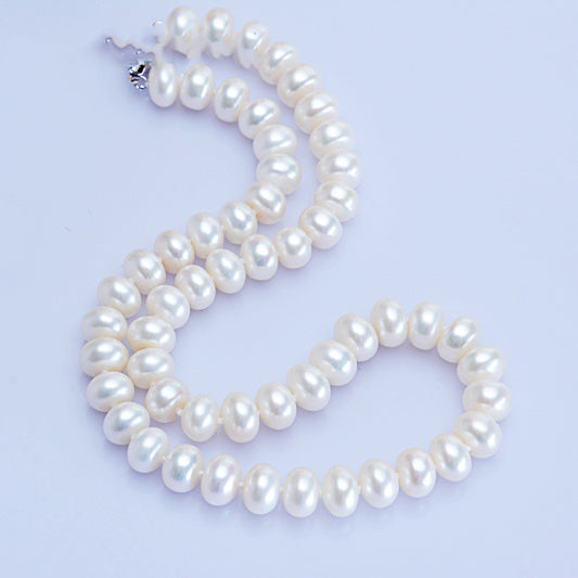 Lustrous Freshwater Pearl Necklace with Ball Clasp