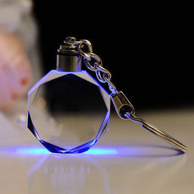 Custom K9 Crystal LED Keychain - Personalized Photo Frame Key Ring