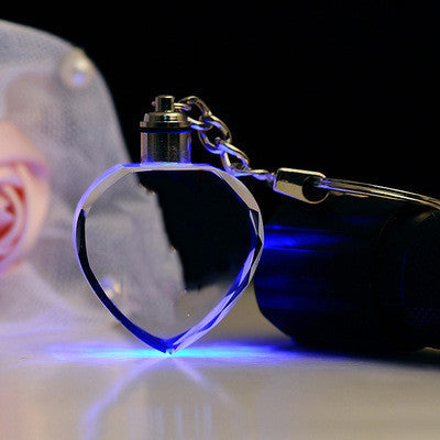 Custom K9 Crystal LED Keychain - Personalized Photo Frame Key Ring