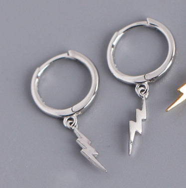 Lightning Bolt Sterling Silver Earrings