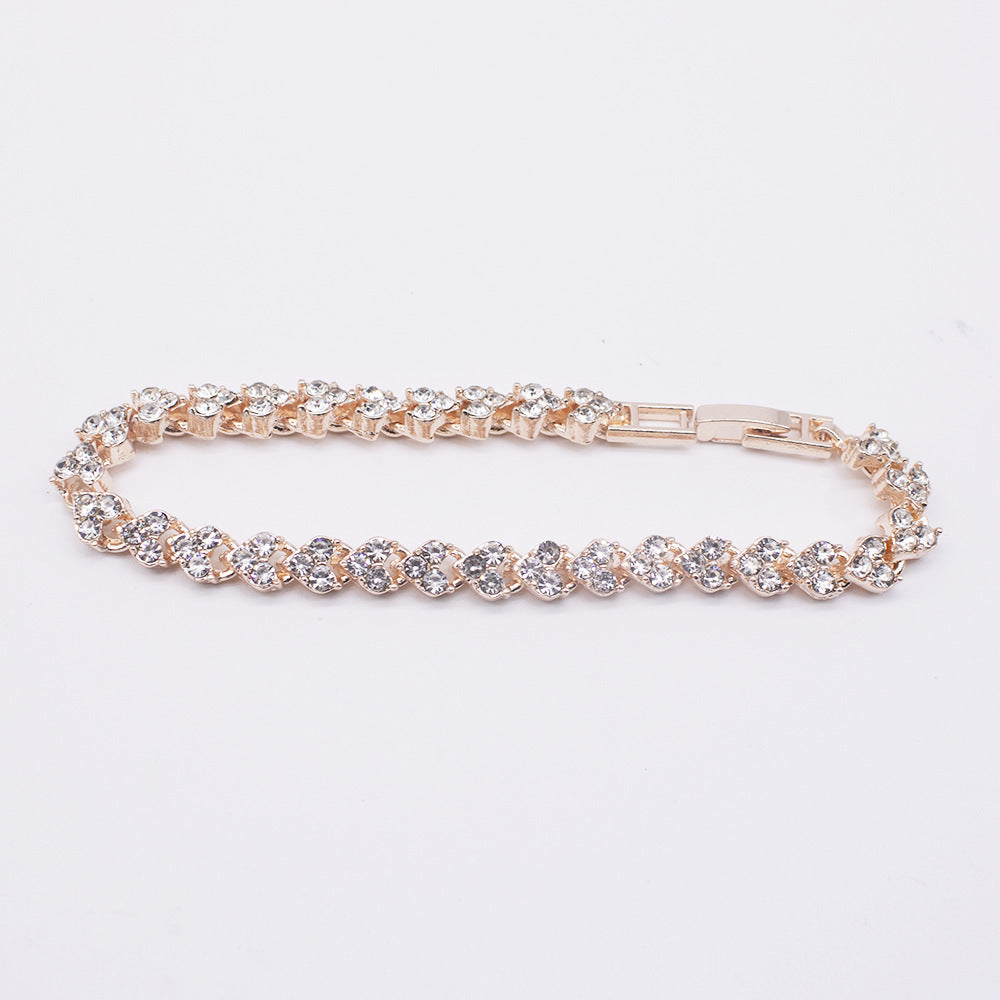 Stylish Ladies Watch with Diamond Accents and Bracelet