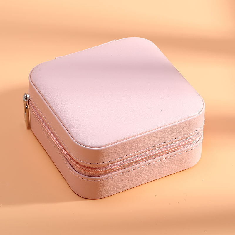 Portable Single-Layer Jewelry Box