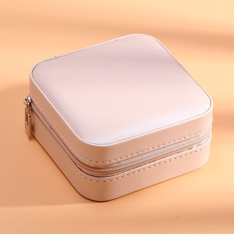 Portable Single-Layer Jewelry Box
